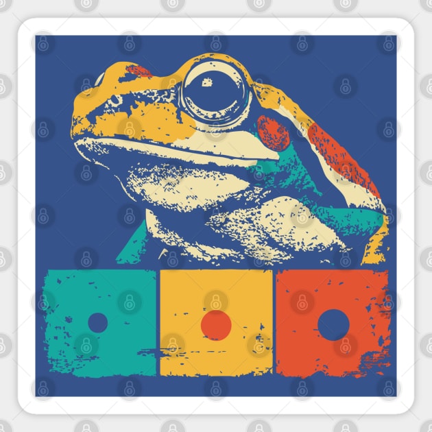 Cool Graphic Frog Pop Art for Trendy Kids Magnet by TuncGK